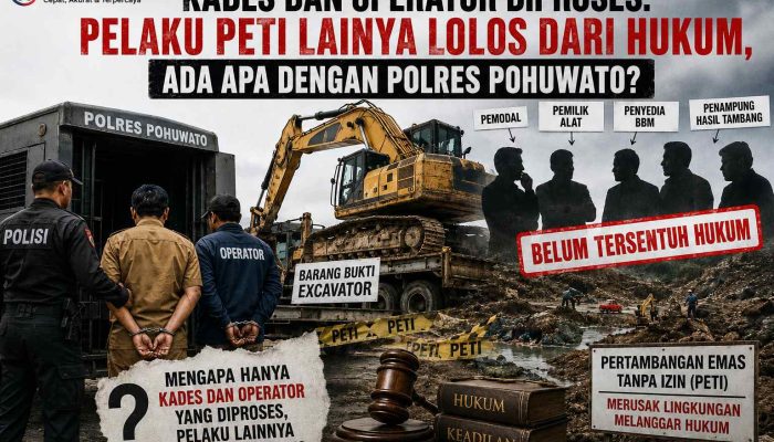Kades dan Operator Diproses: Pelaku PETI Lainya Lolos Dari Hukum, Ada Apa Dengan Polres Pohuwato