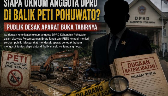 Siapa Oknum Anggota DPRD di Balik PETI Pohuwato? Publik Desak Aparat Buka Tabirnya